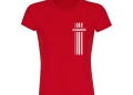 Damen T-Shirt Albanien Streifen Druck Weiß – ein Fanartikel mit klarer Botschaft